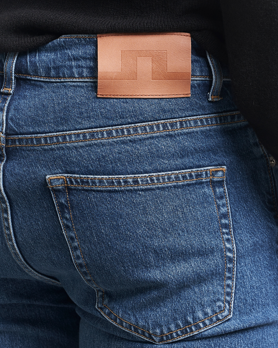 Uomini | Jeans | J.Lindeberg | Jax Washed Slim Jeans Mid Blue