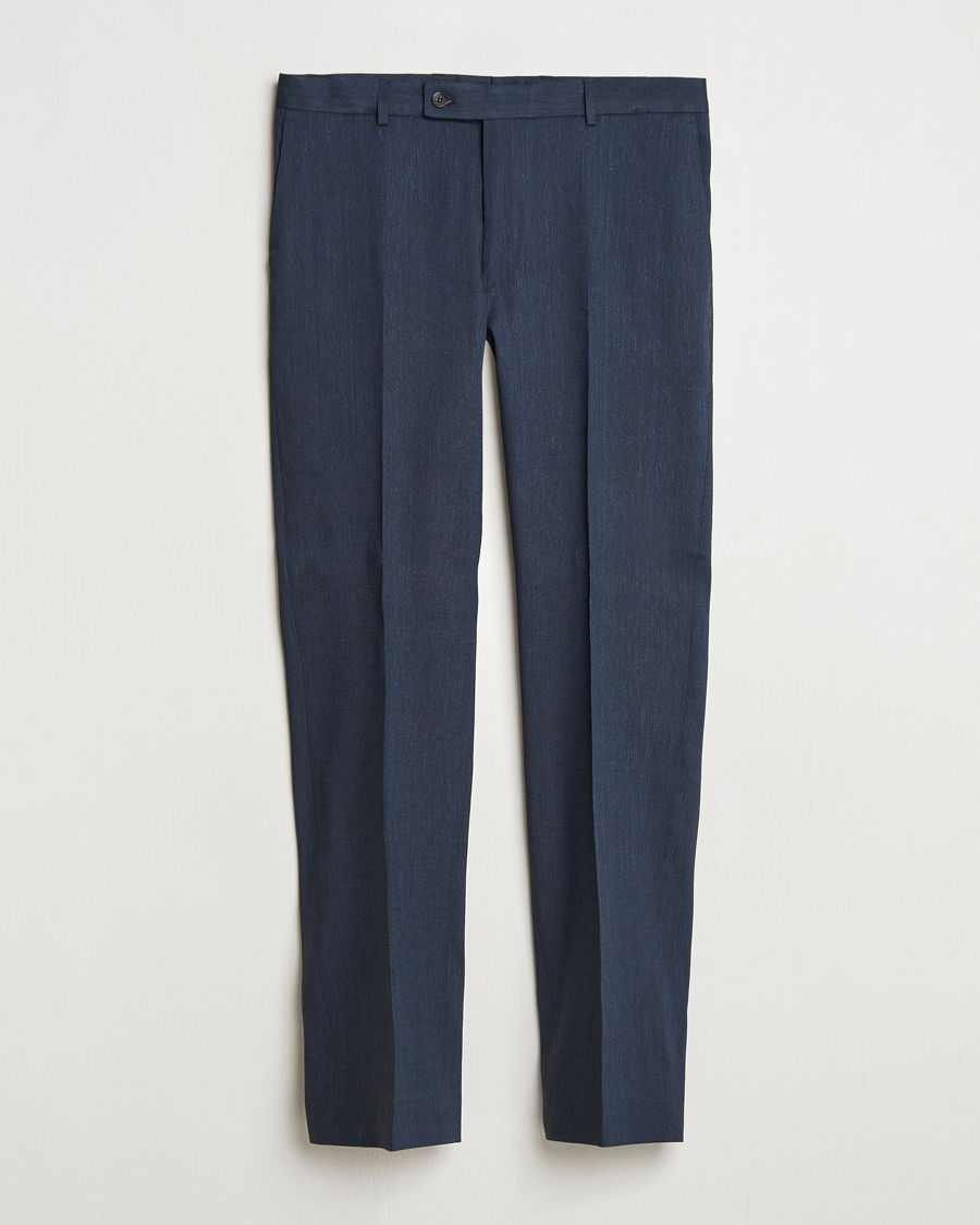 Uomini | Pantaloni | Morris | Heritage Linen Suit Trousers Navy