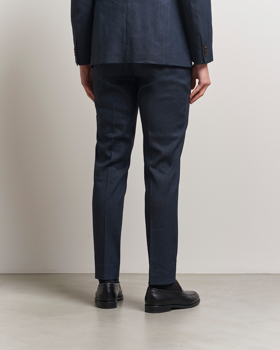 Uomini | Pantaloni | Morris | Heritage Linen Suit Trousers Navy