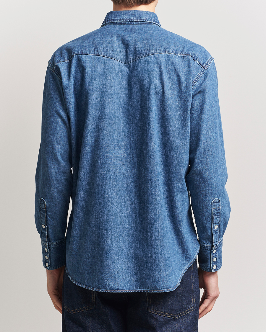 Uomini | Camicie | orSlow | Western Shirt Used Denim