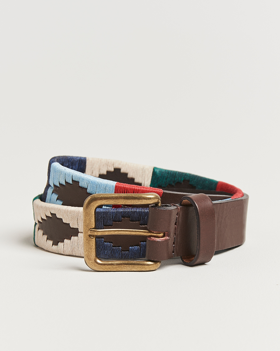 Uomini | Cinture | Pampeano | Multi Hand Stitched Classic Leather Belt 3,5cm