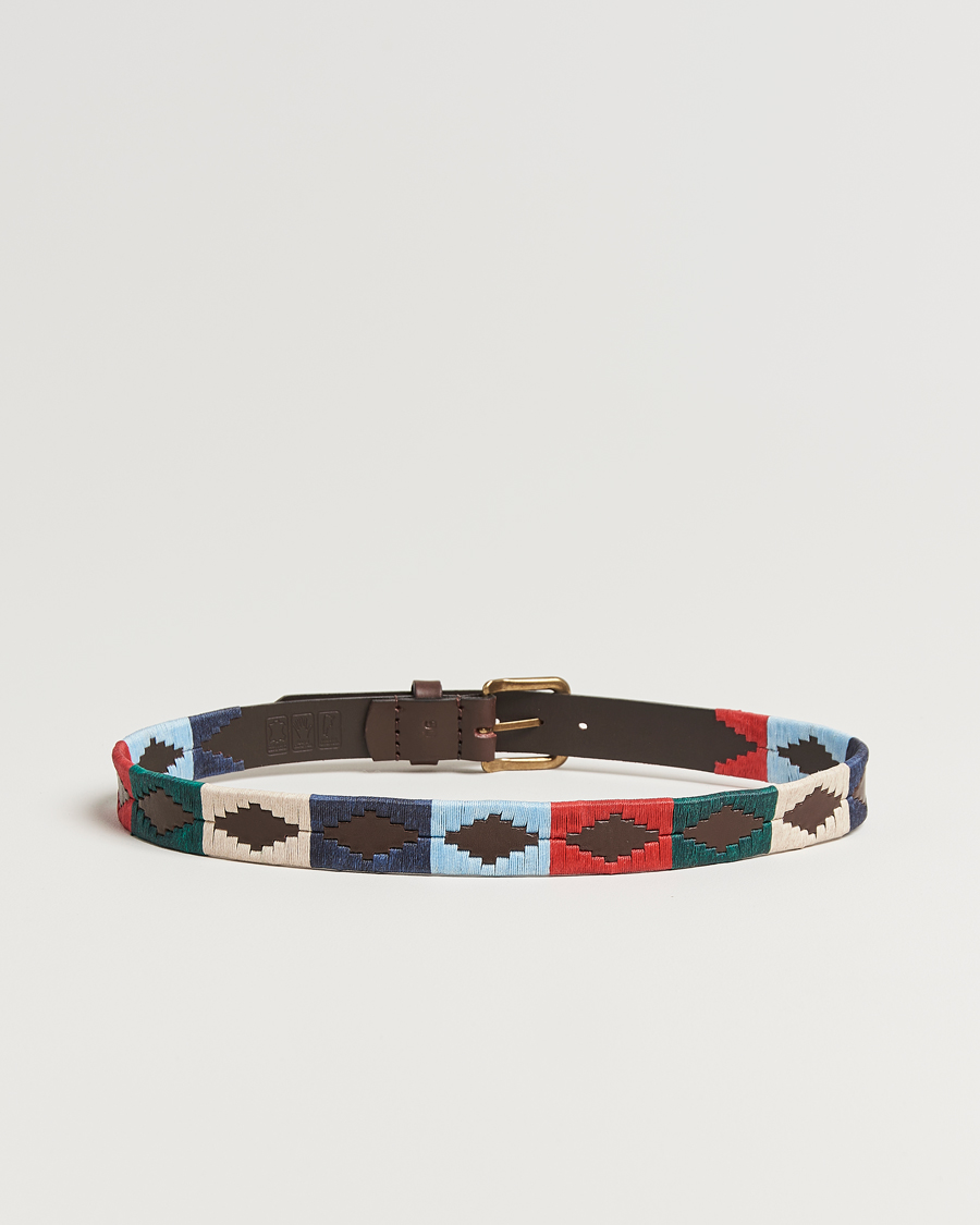 Uomini | Cinture | Pampeano | Multi Hand Stitched Classic Leather Belt 3,5cm