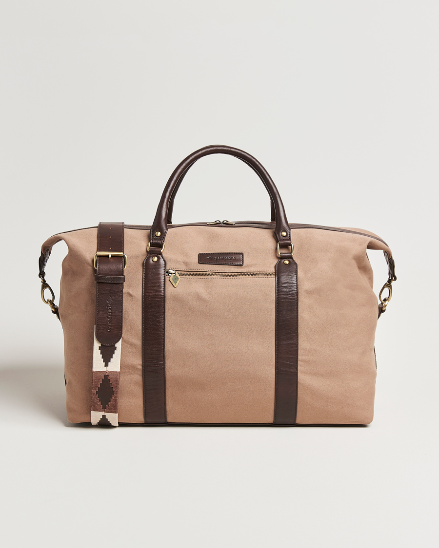 Uomini | Borse | Pampeano | Cabballero Large Canvas Weekend Bag Khaki