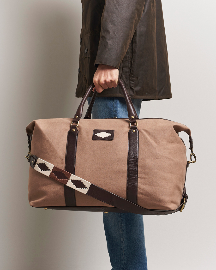 Uomini | Borse | Pampeano | Cabballero Large Canvas Weekend Bag Khaki