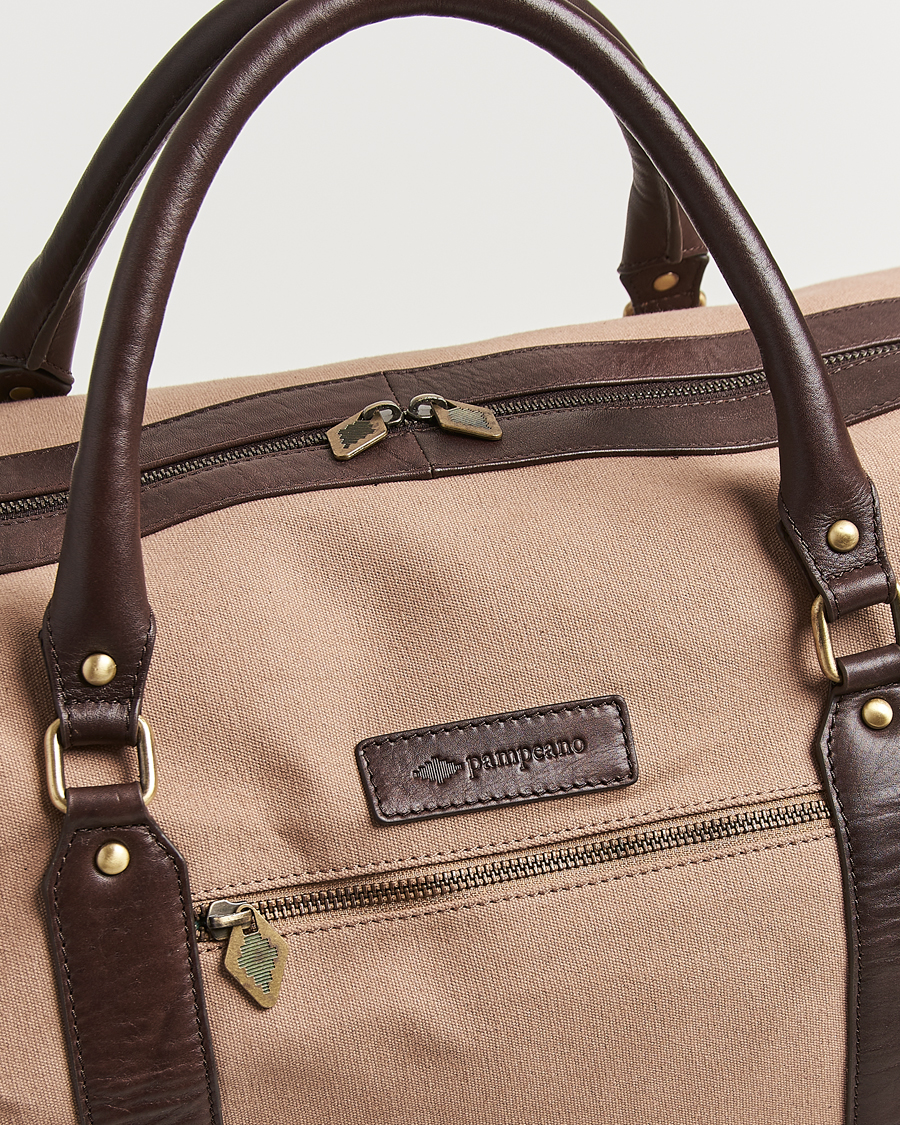 Uomini | Borse | Pampeano | Cabballero Large Canvas Weekend Bag Khaki
