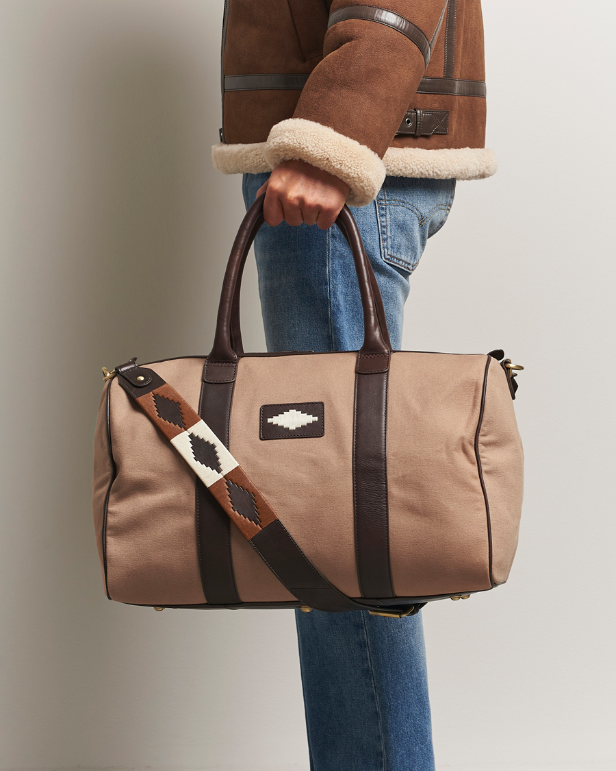 Uomini | Borse | Pampeano | Varon Small Canvas Weekend Bag Khaki