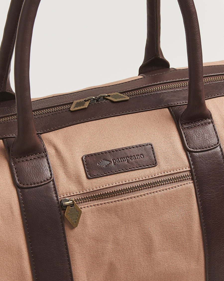 Uomini | Borse | Pampeano | Varon Small Canvas Weekend Bag Khaki