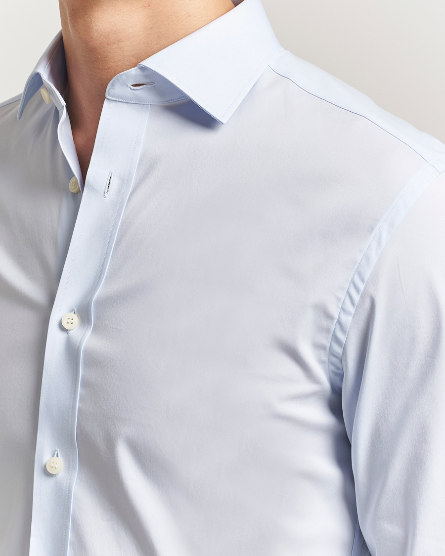 Uomini | Camicie | Tiger of Sweden | Adley Slim Fit Cut Away Shirt Light Blue