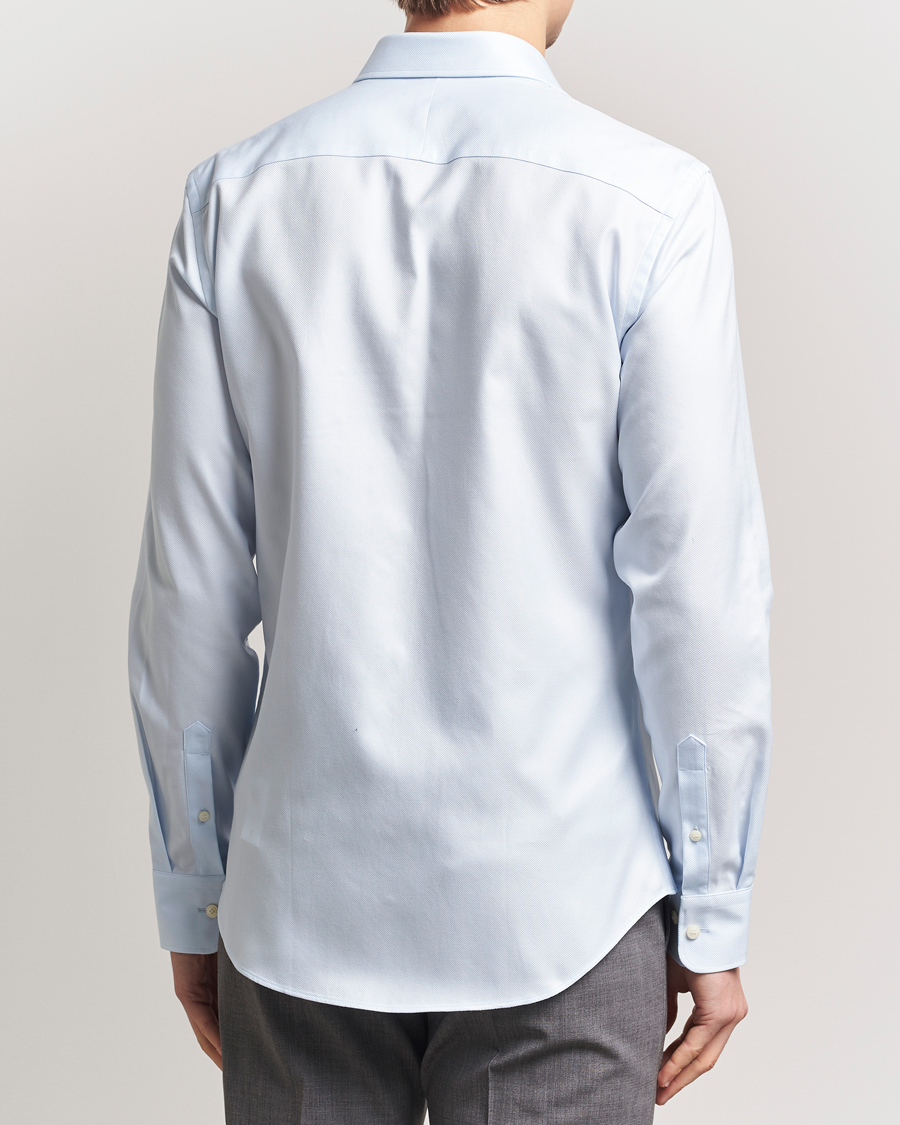 Uomini | Camicie | Tiger of Sweden | Adley Structured Slim Fit Cut Away Shirt Light Blue