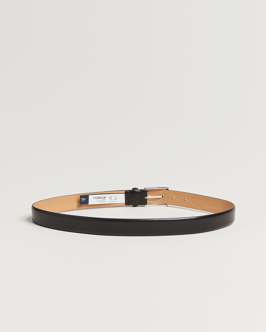 Uomini | Cinture | Tiger of Sweden | Asenby Leather 3 cm Belt Black