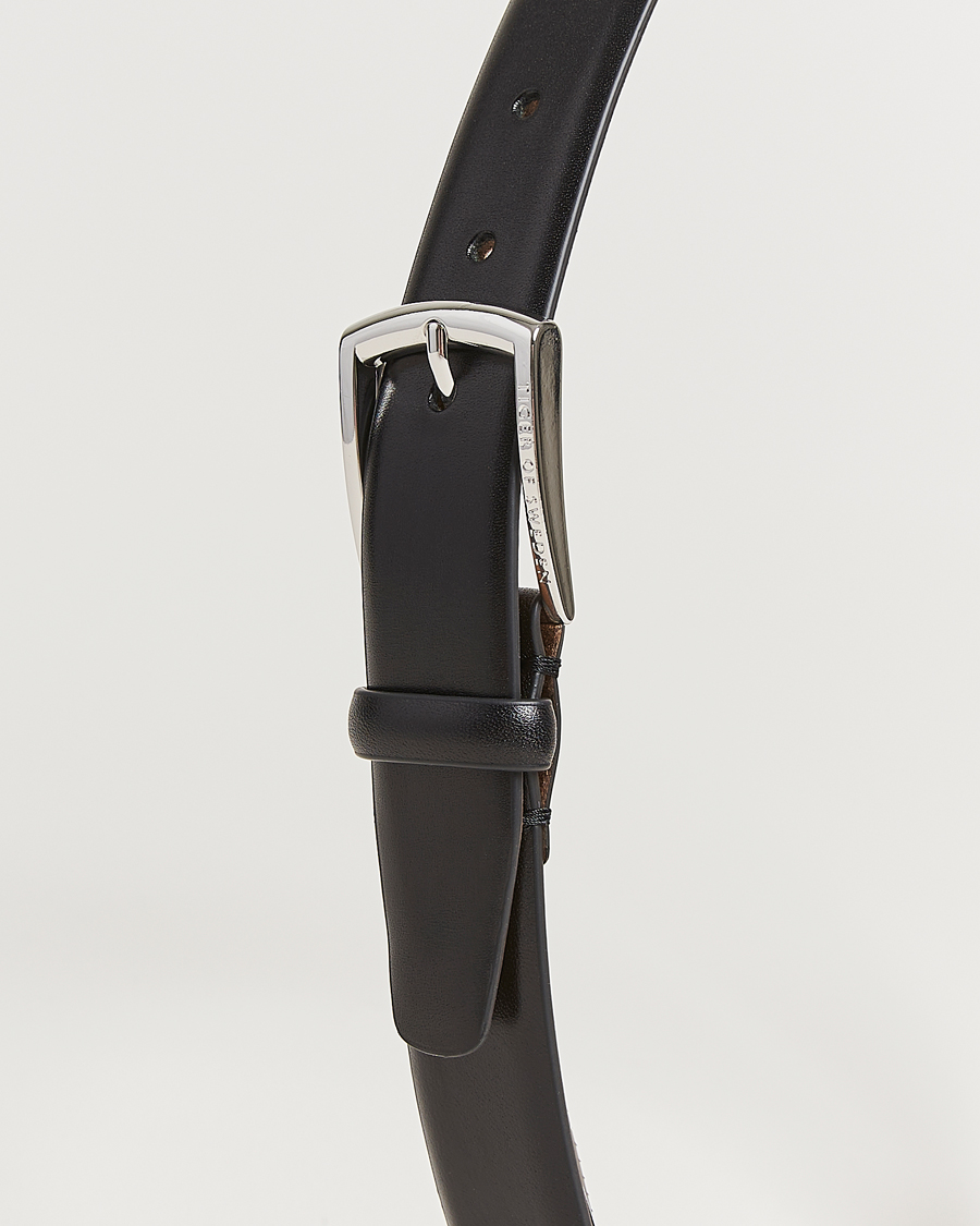 Uomini | Cinture | Tiger of Sweden | Asenby Leather 3 cm Belt Black