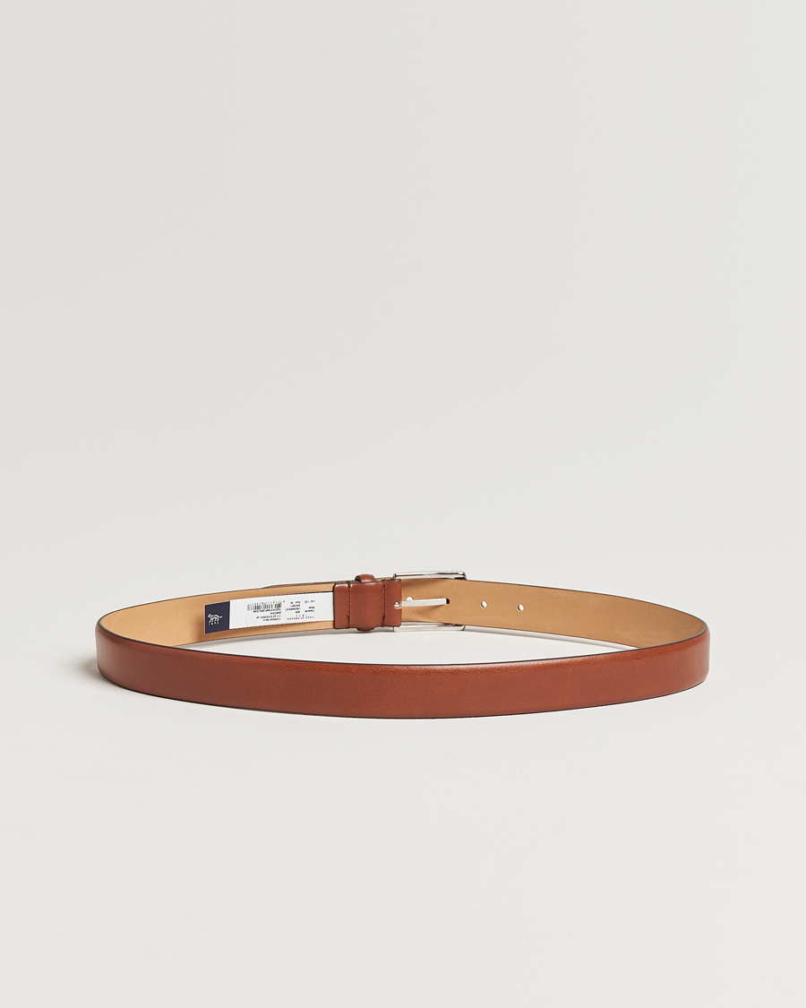 Uomini | Cinture | Tiger of Sweden | Asenby Leather 3 cm Belt Cognac