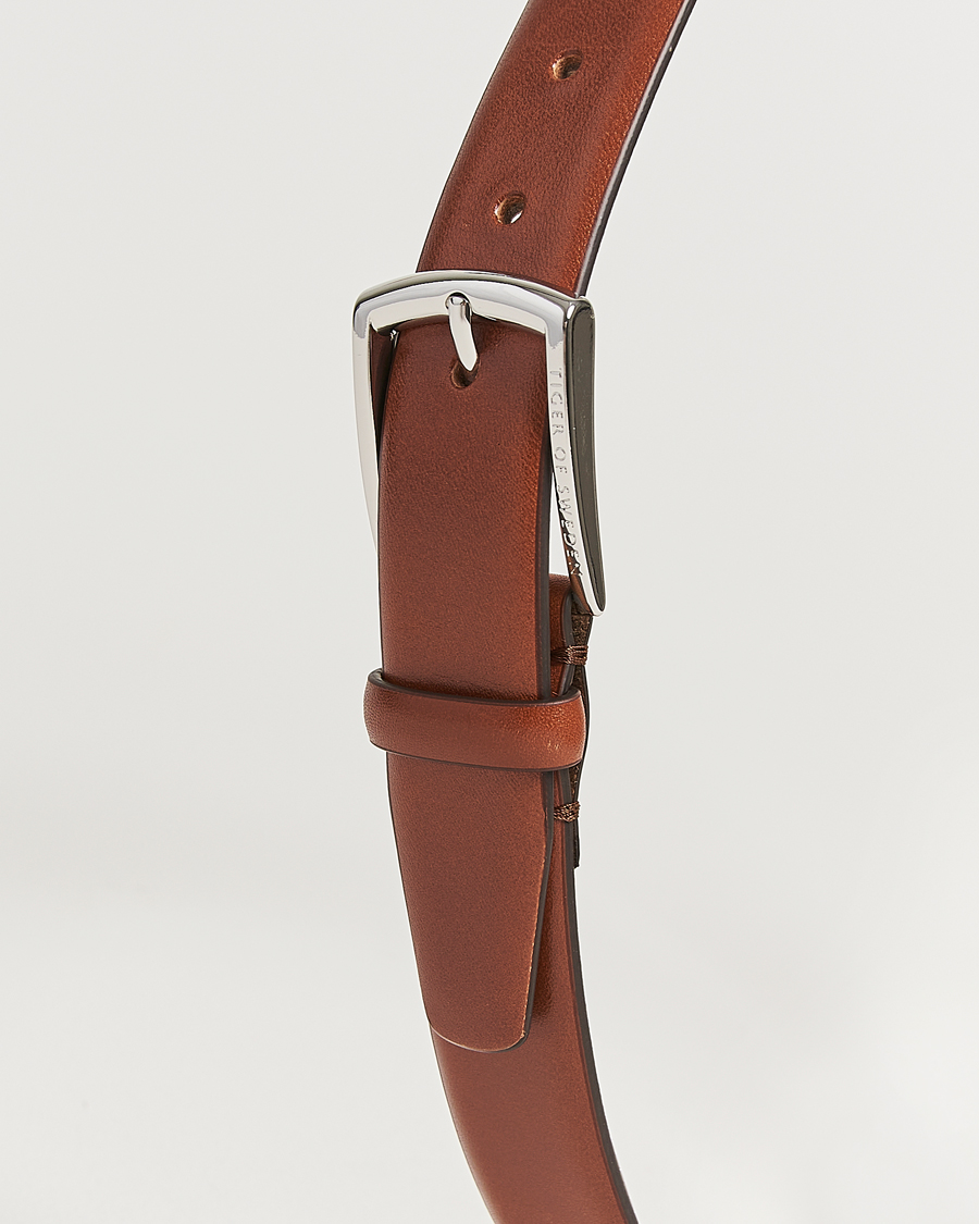 Uomini | Cinture | Tiger of Sweden | Asenby Leather 3 cm Belt Cognac