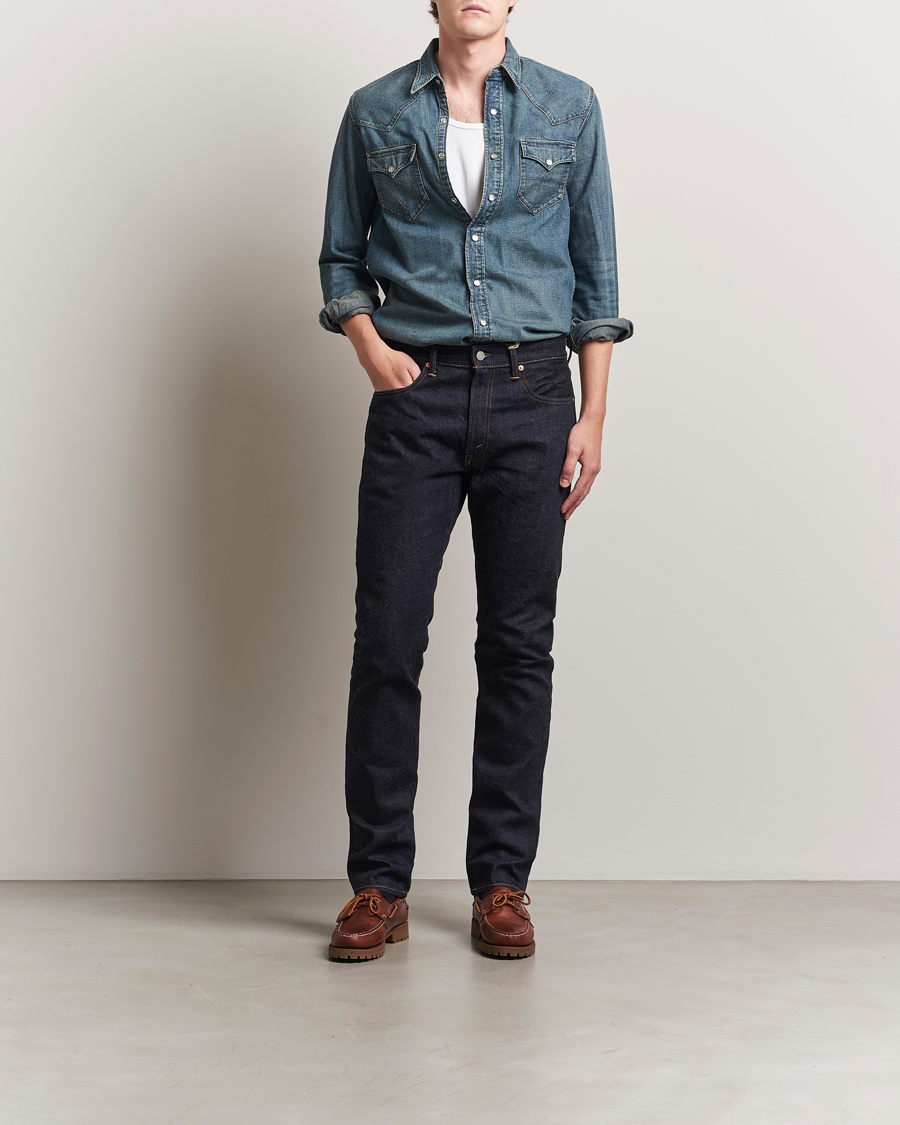 Uomini | Jeans | RRL | Slim Fit 5-Pocket Denim East/West Rinse