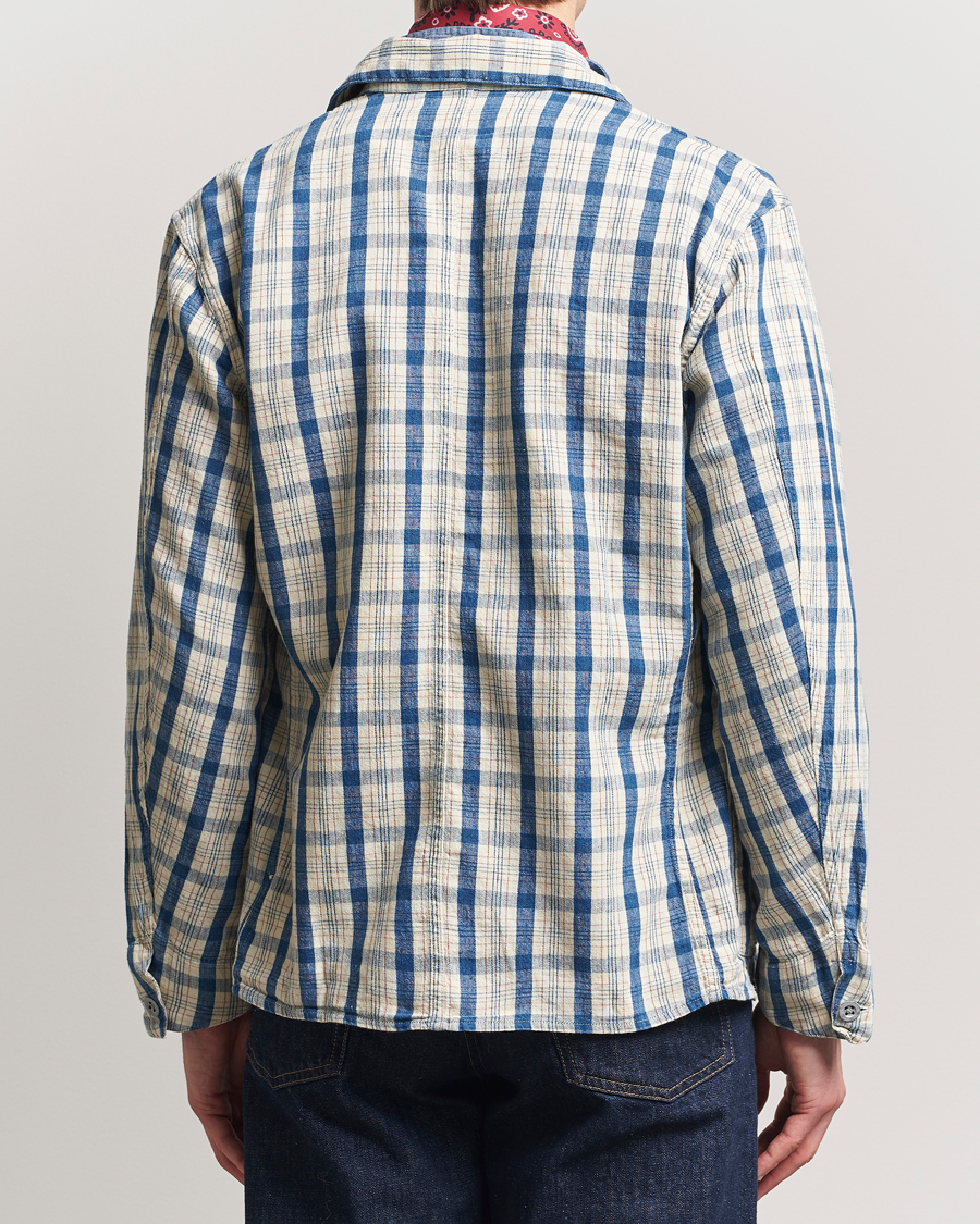 Uomini | Giacche | RRL | Norfolk Shirt Jacket Indigo/Cream Plaid