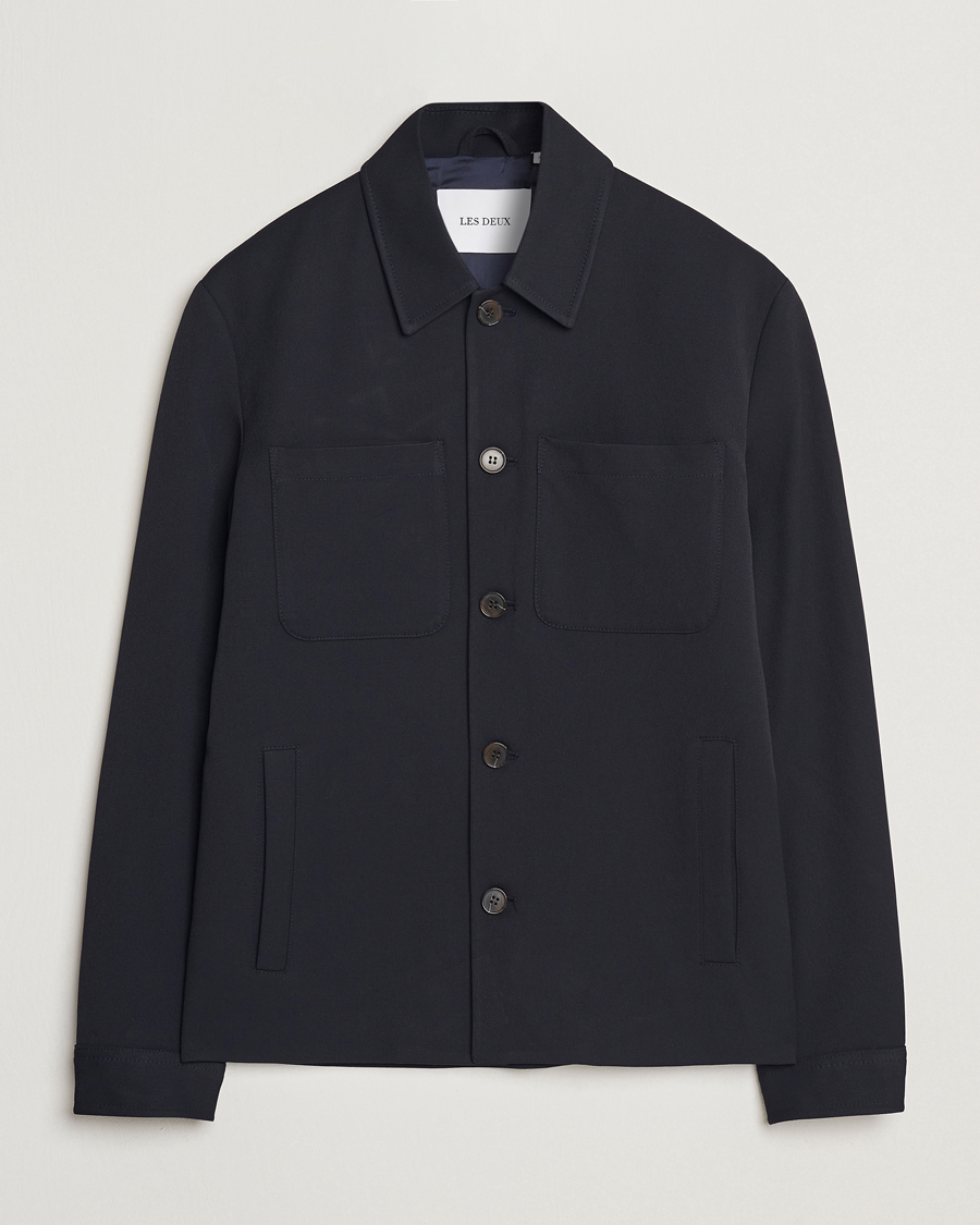 Uomini | Camicie | LES DEUX | Marsielle Hybrid Jacket Dark Navy
