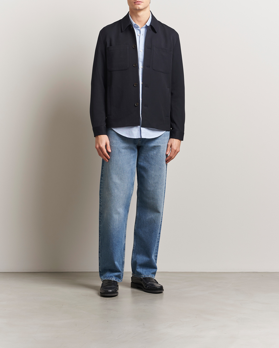 Uomini | Camicie | LES DEUX | Marsielle Hybrid Jacket Dark Navy