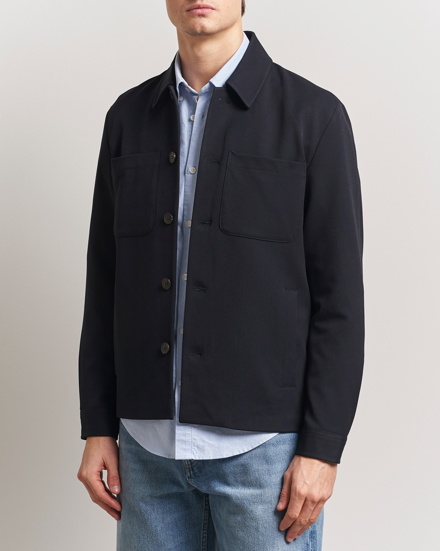 Uomini | Camicie | LES DEUX | Marsielle Hybrid Jacket Dark Navy