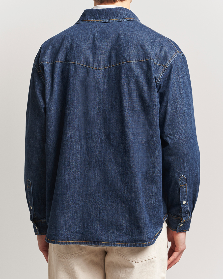 Uomini | Camicie | Jeanerica | Arno Denim Shirt Dark Blue Vintage
