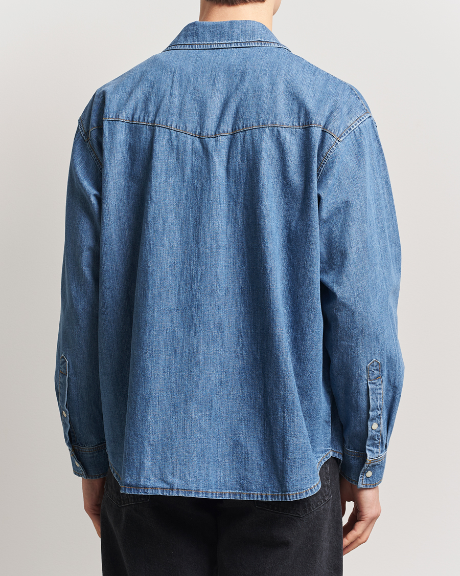 Uomini | Camicie | Jeanerica | Arno Denim Shirt Light Blue Vintage