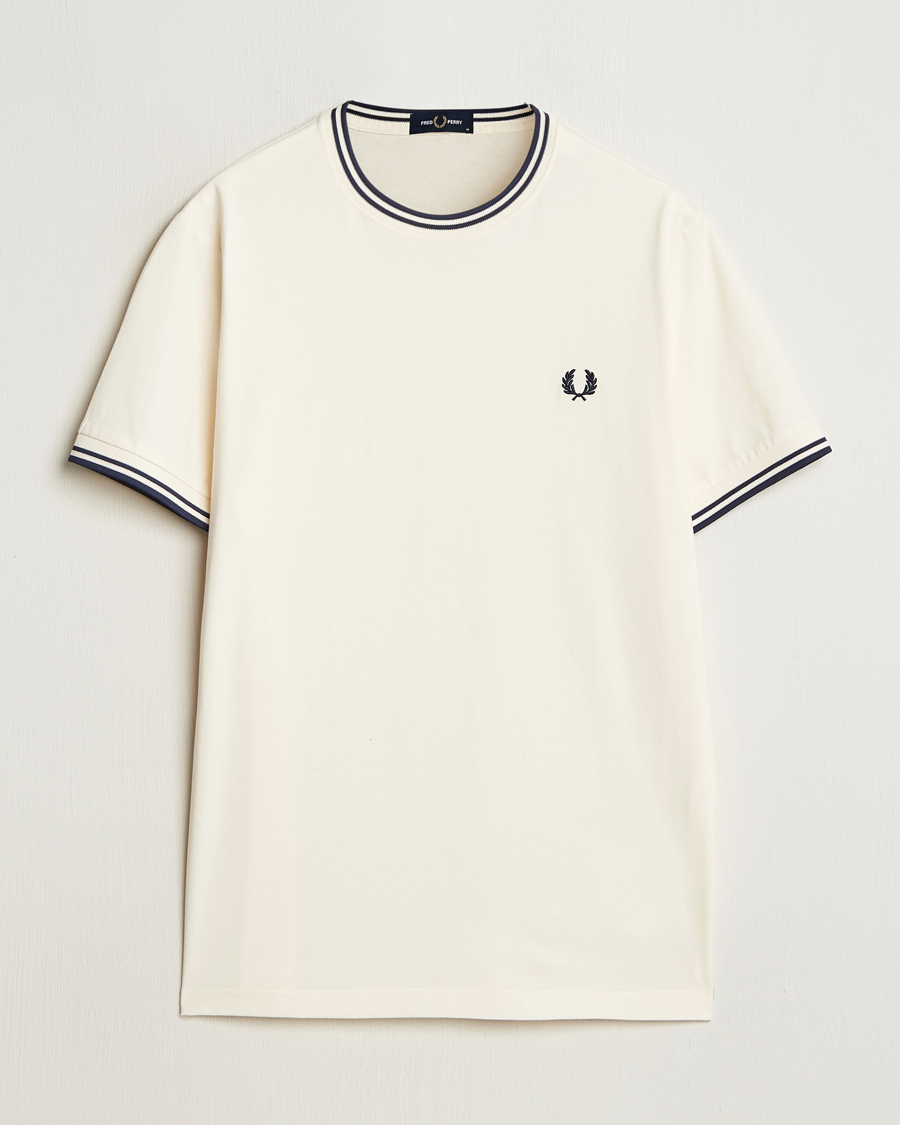 Uomini | T-shirt | Fred Perry | Twin Tipped T-Shirt Ecru