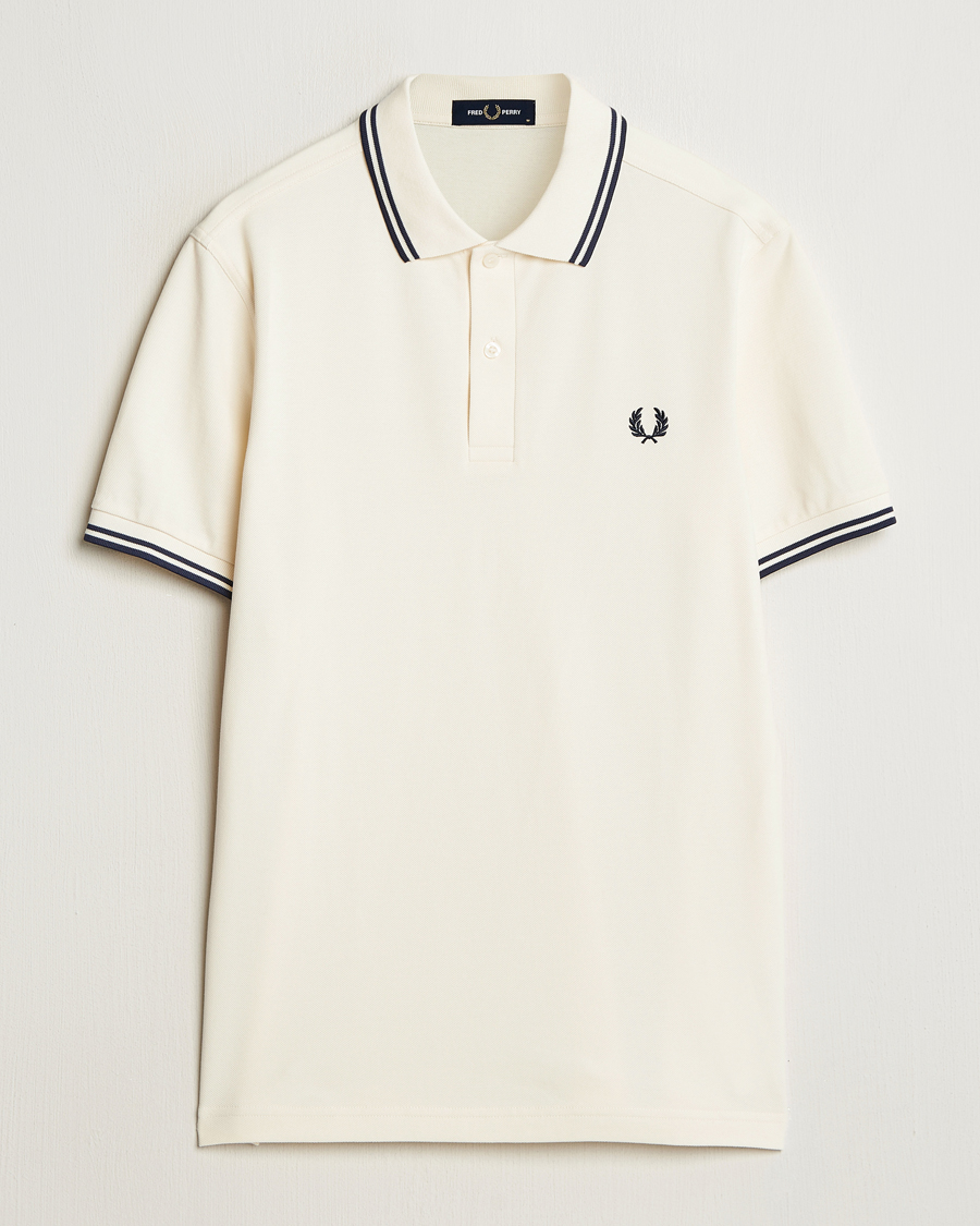 Uomini | Polo | Fred Perry | Twin Tipped Polo Shirt Ecru