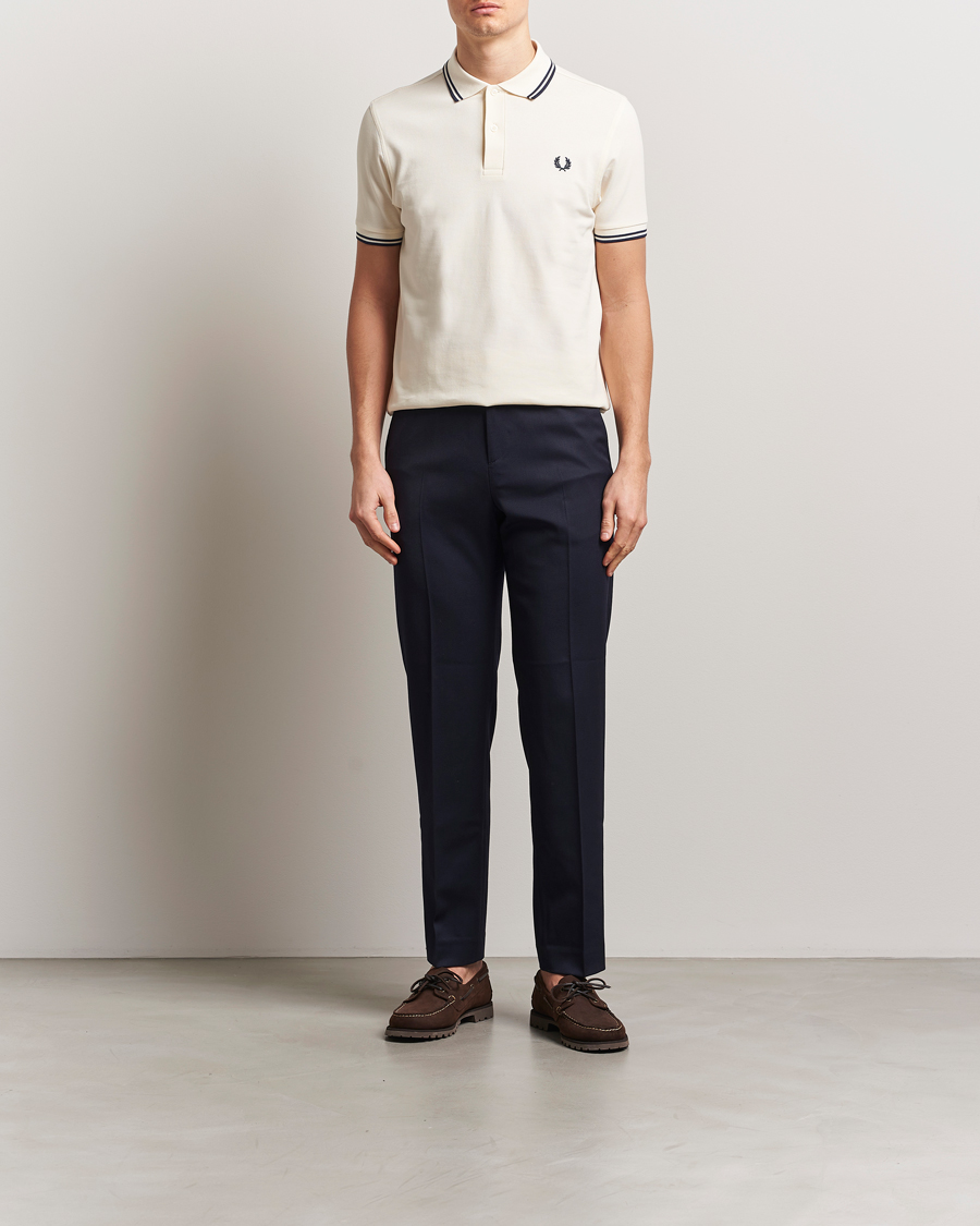 Uomini | Polo | Fred Perry | Twin Tipped Polo Shirt Ecru