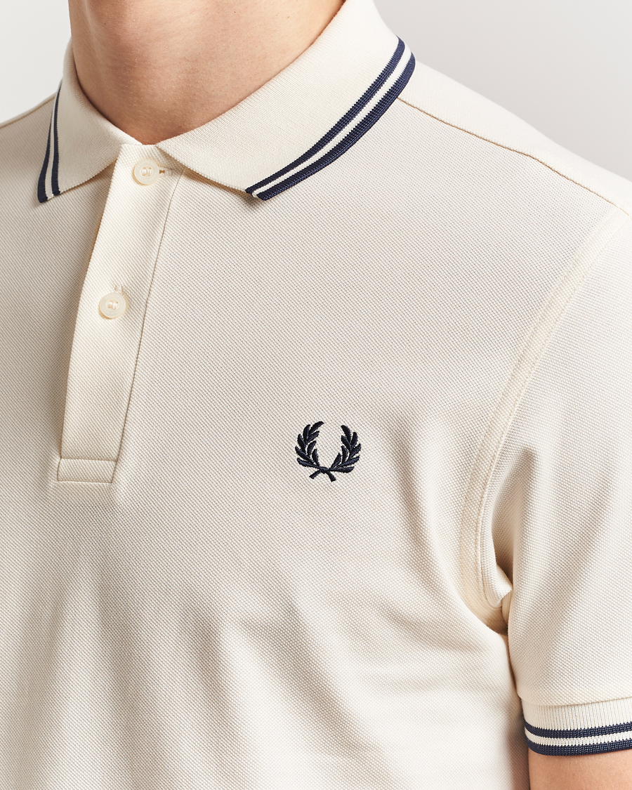 Uomini | Polo | Fred Perry | Twin Tipped Polo Shirt Ecru