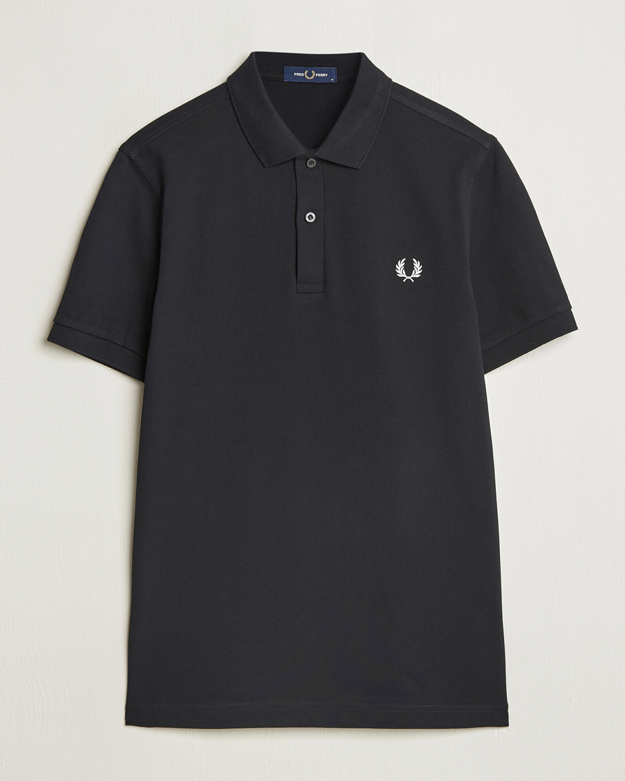 Uomini | Polo | Fred Perry | Plain Polo Shirt Black