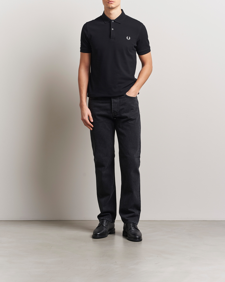 Uomini | Polo | Fred Perry | Plain Polo Shirt Black
