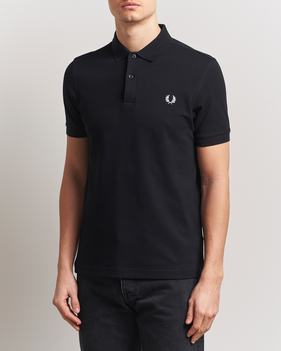 Uomini | Polo | Fred Perry | Plain Polo Shirt Black