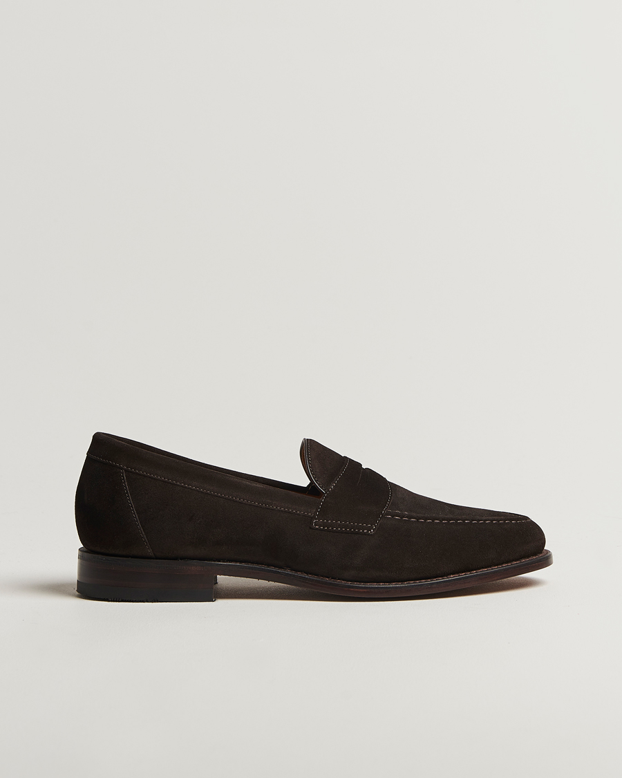 Uomini | Mocassini | Loake Shoemakers | Loake 1880 Imperial Suede Loafers Dark Brown