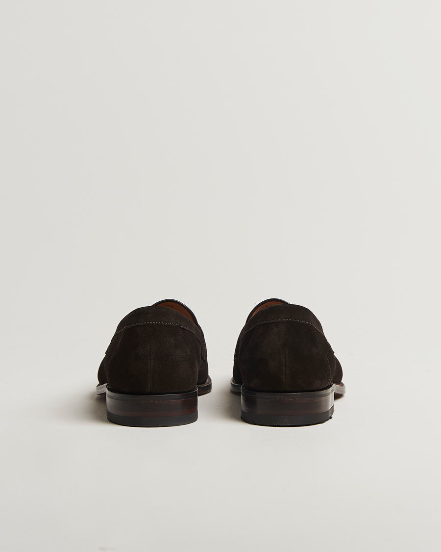 Uomini | Mocassini | Loake Shoemakers | Loake 1880 Imperial Suede Loafers Dark Brown