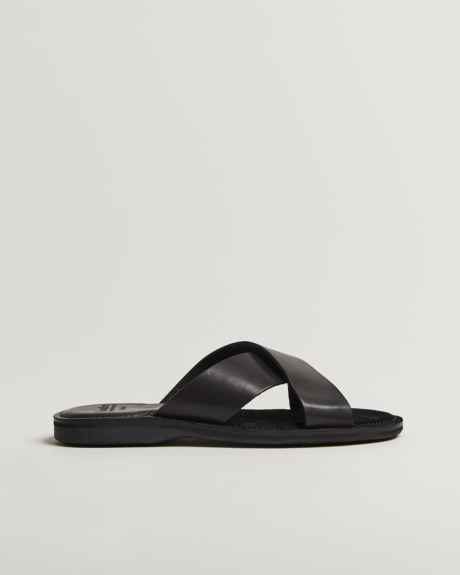 Uomini | Sandali & Diapositive | Loake 1880 | Gozo Leather Sandal Black