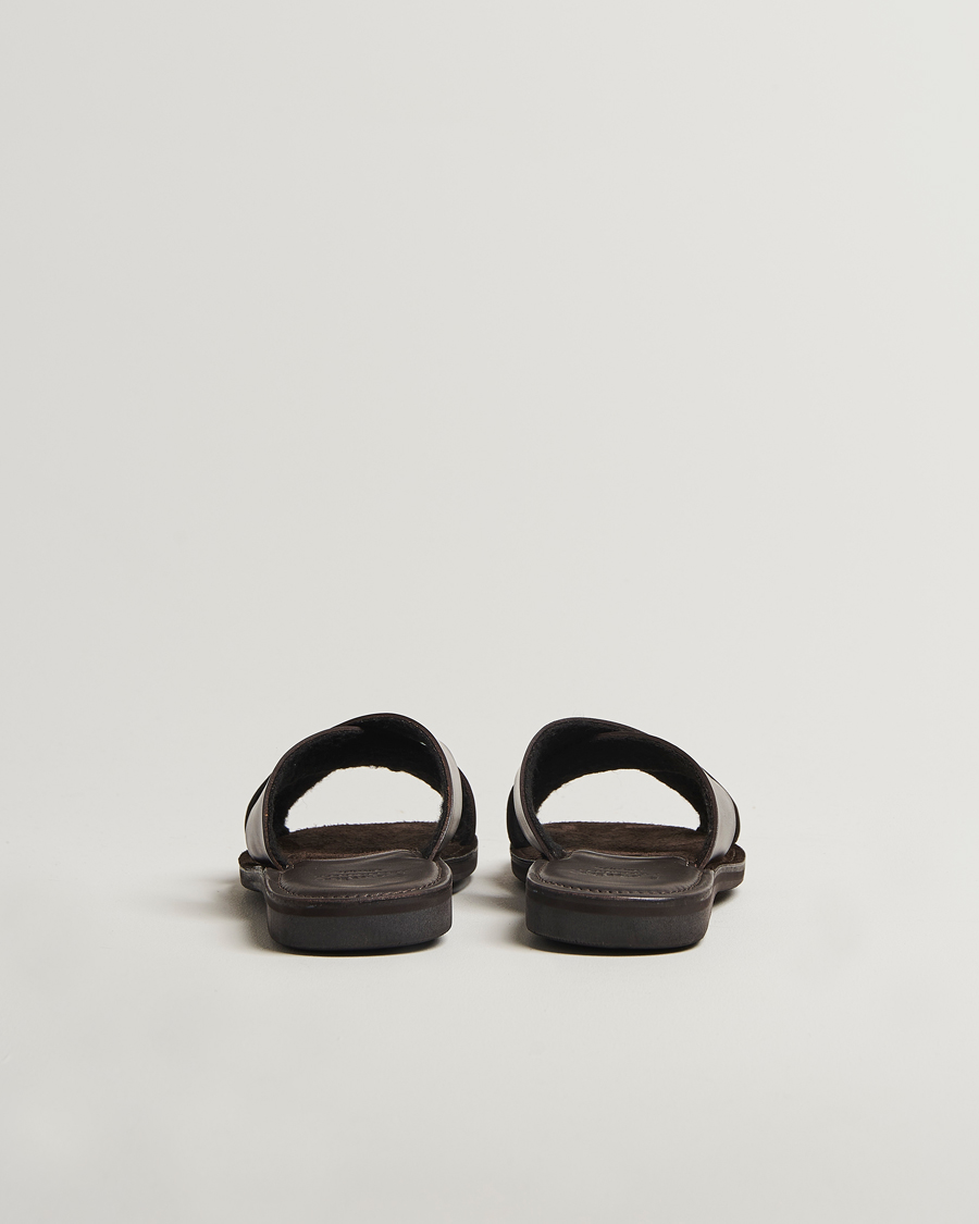 Uomini | Sandali & Diapositive | Loake 1880 | Gozo Leather Sandal Dark Brown