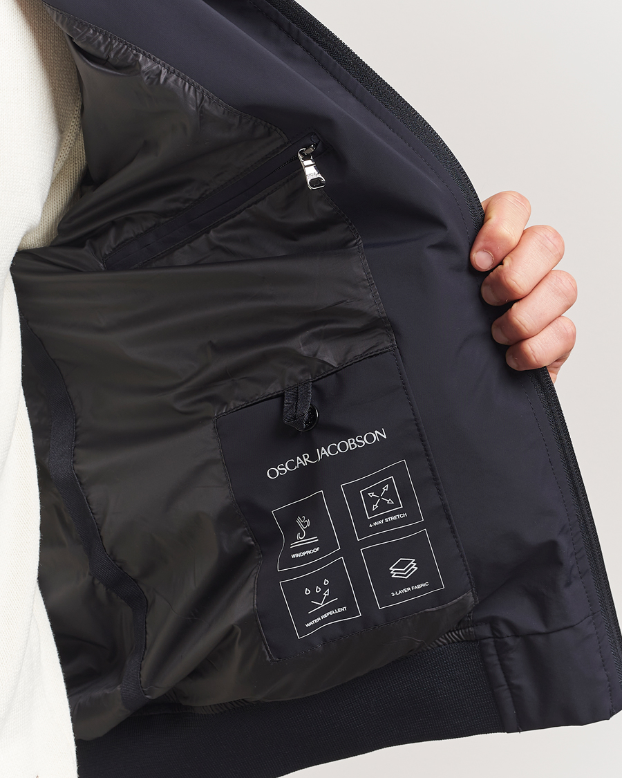 Uomini | Giacche | Oscar Jacobson | Bomber Nylon Jacket Navy