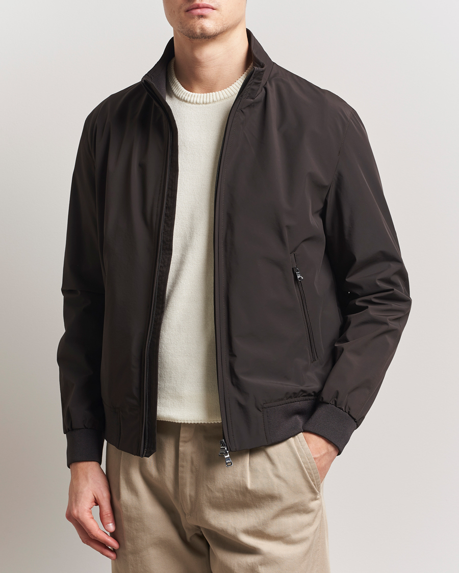 Uomini | Giacche | Oscar Jacobson | Bomber Nylon Jacket Brown