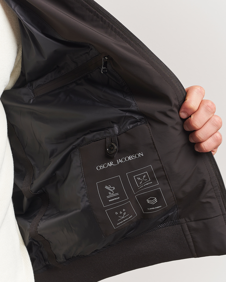 Uomini | Giacche | Oscar Jacobson | Bomber Nylon Jacket Brown