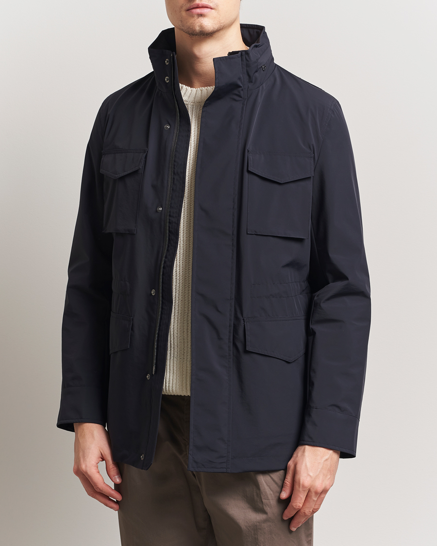 Uomini | Giacche | Oscar Jacobson | M65 Nylon Field Jacket Navy