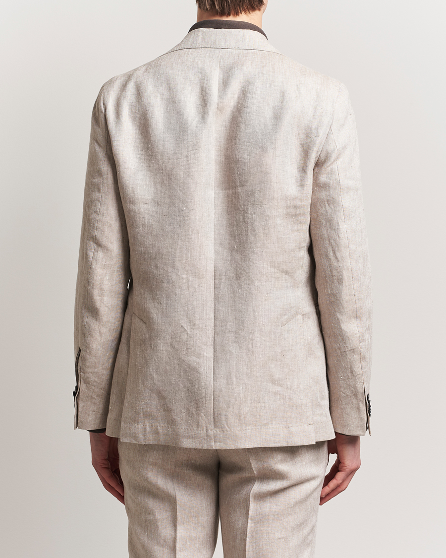 Uomini | Blazers | Oscar Jacobson | Ferry Soft Linen Blazer Beige