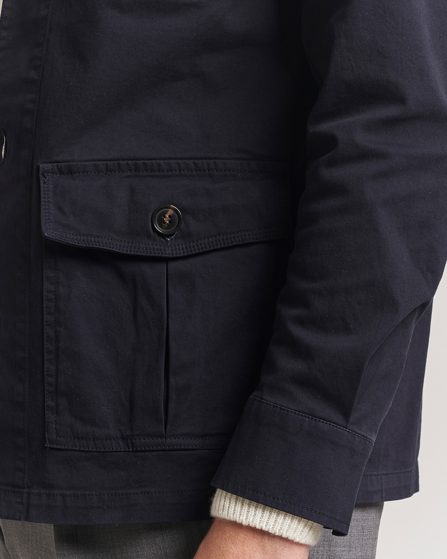 Uomini | Camicie | Oscar Jacobson | Safari Shirt Jacket Navy