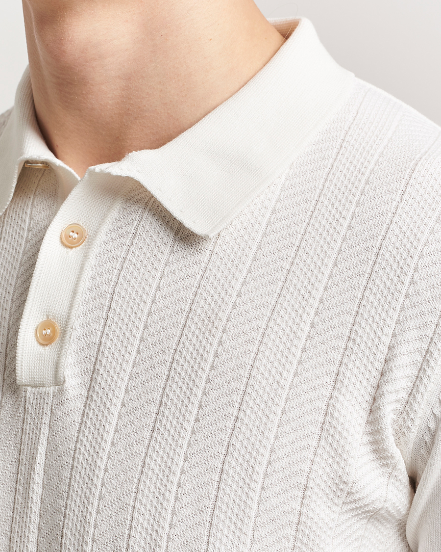 Uomini | Polo | Oscar Jacobson | Barto Structured Cotton Polo Snow White