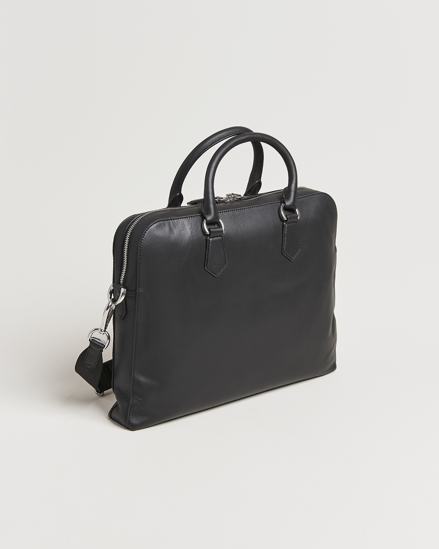 Uomini | Polo Ralph Lauren Messenger Leather Bag Black | Polo Ralph Lauren | Messenger Leather Bag Black