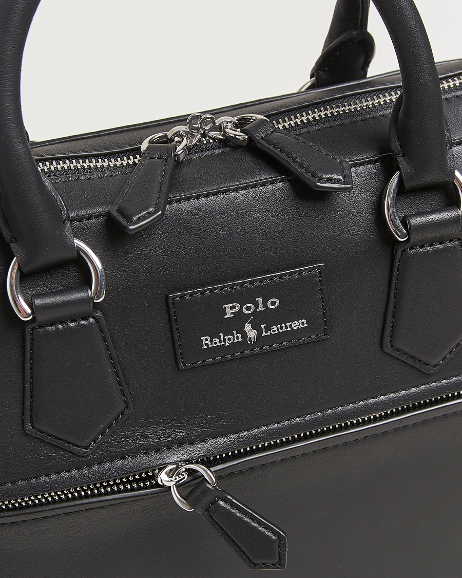 Uomini | Polo Ralph Lauren Messenger Leather Bag Black | Polo Ralph Lauren | Messenger Leather Bag Black