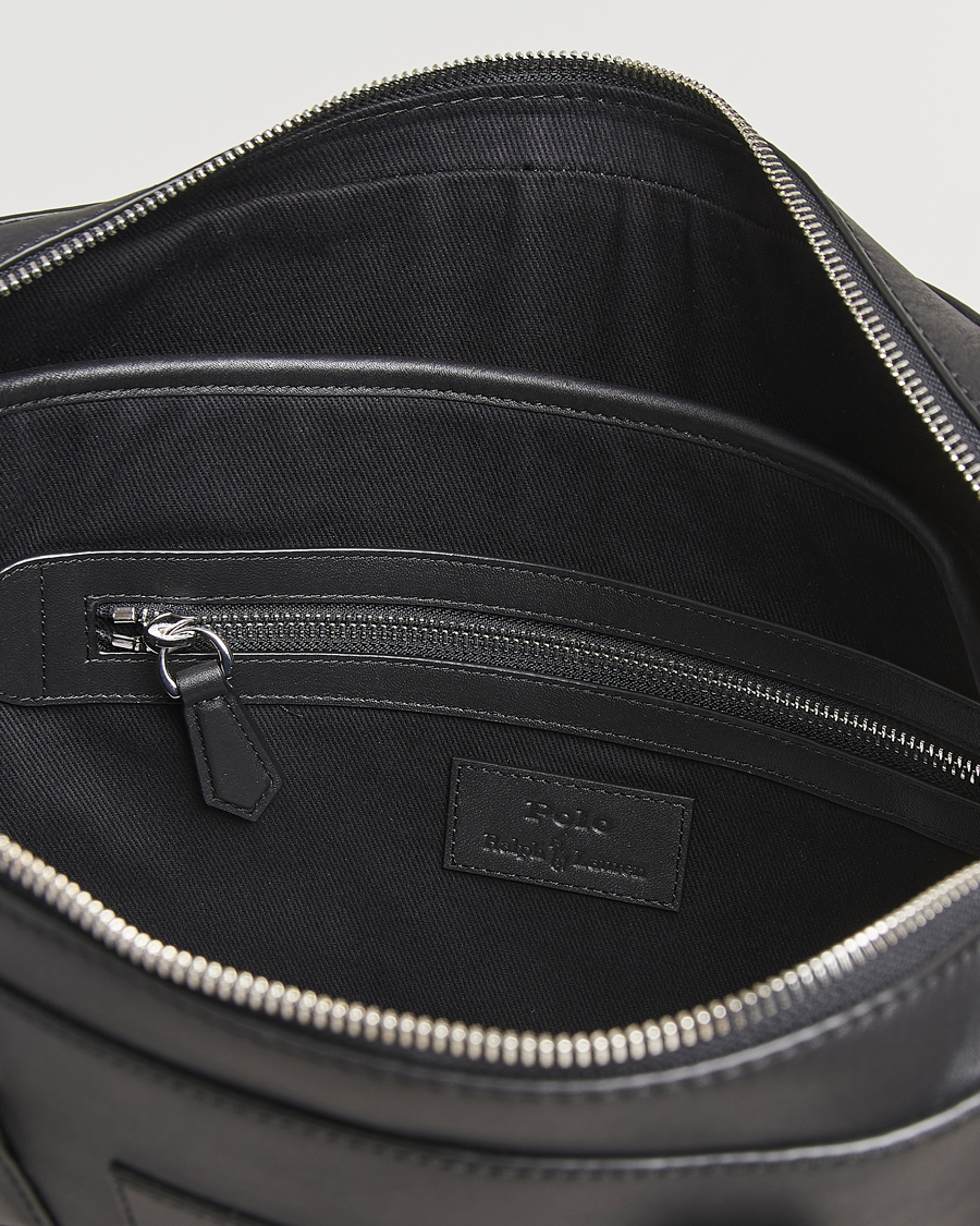 Uomini | Polo Ralph Lauren Messenger Leather Bag Black | Polo Ralph Lauren | Messenger Leather Bag Black