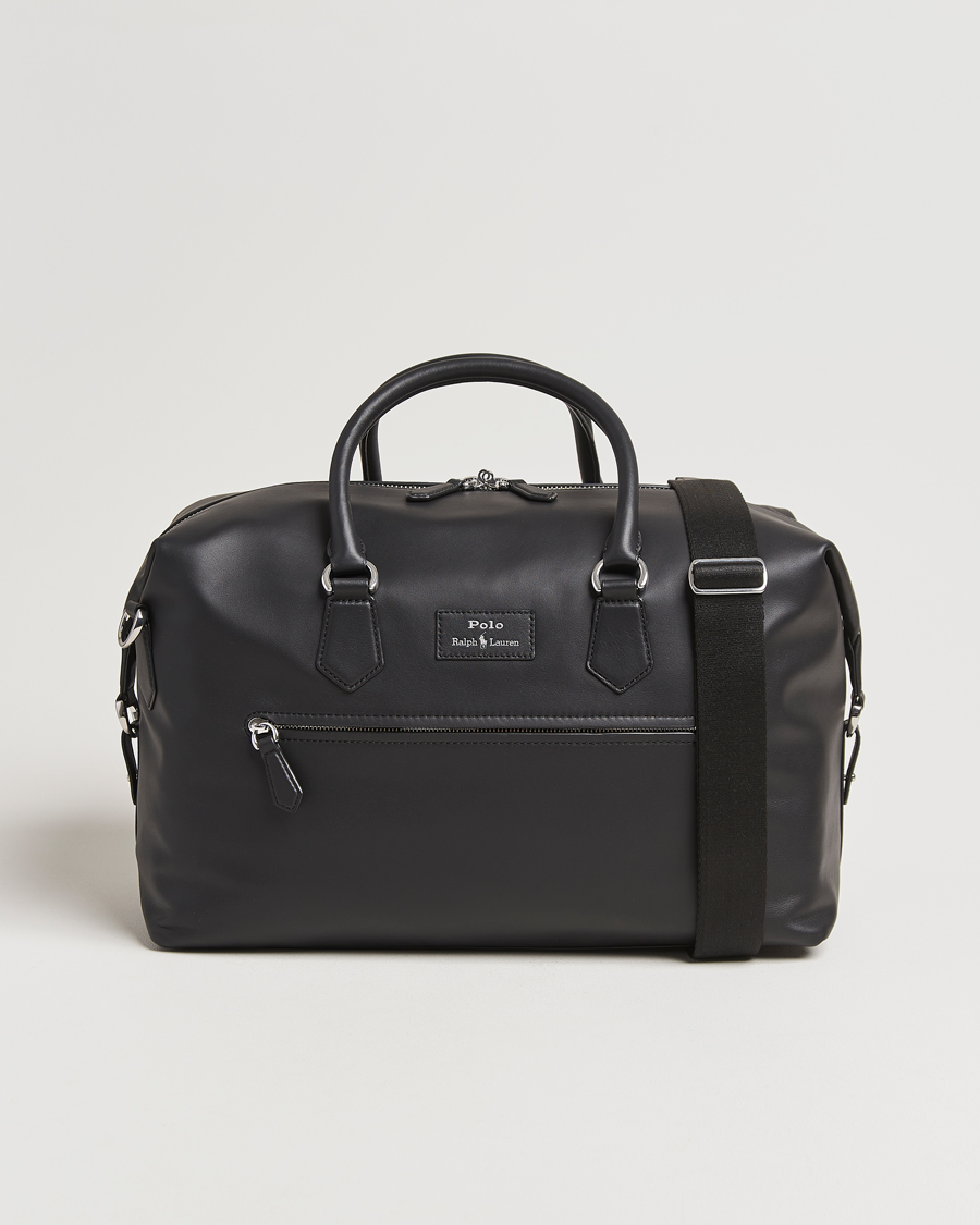 Uomini | Polo Ralph Lauren Smooth Leather Weekendbag Black | Polo Ralph Lauren | Smooth Leather Weekendbag Black