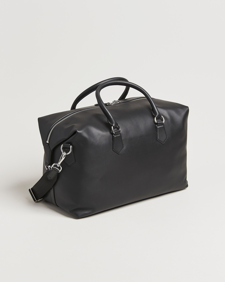 Uomini | Polo Ralph Lauren Smooth Leather Weekendbag Black | Polo Ralph Lauren | Smooth Leather Weekendbag Black