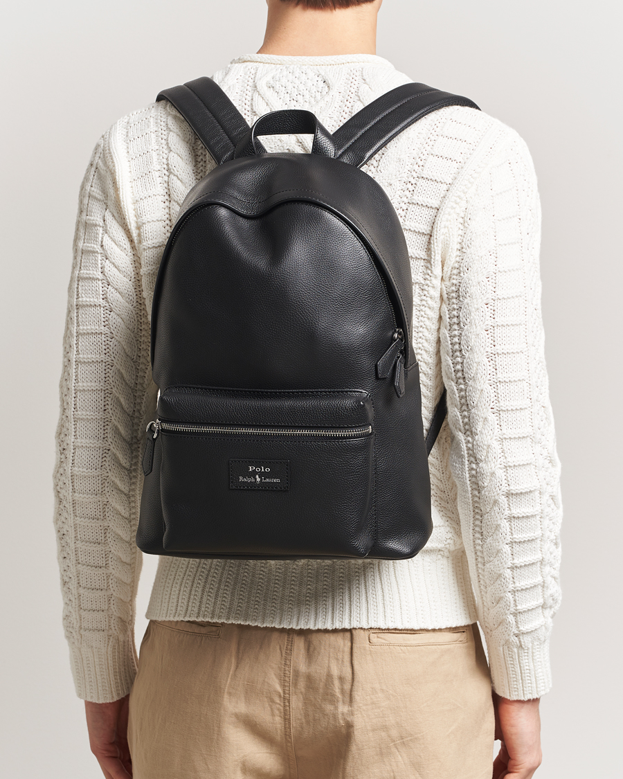 Uomini | Borse | Polo Ralph Lauren | Polo Ralph LaurenPebble Leather BackpackBlack