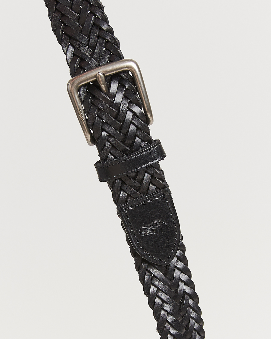 Uomini | Cinture | Polo Ralph Lauren | Braided Leather Belt Black