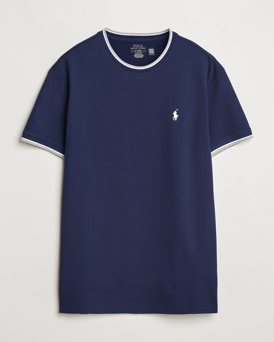 Uomini | T-shirt | Polo Ralph Lauren | Mesh Polo Tee Newport Navy